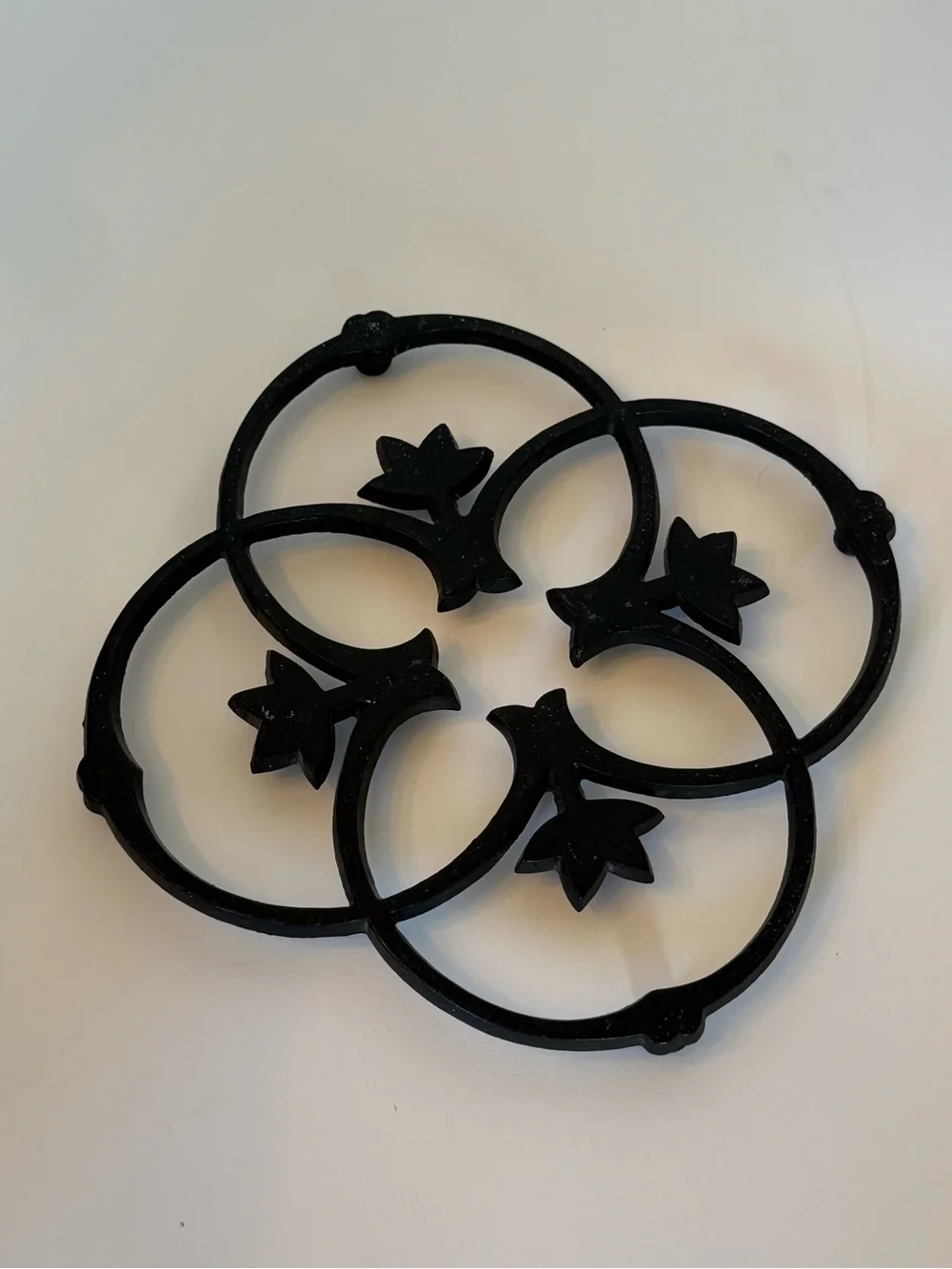 Vintage DANSK DESIGN Black Iron Trivet Designed by Gunnar Cyren Danish